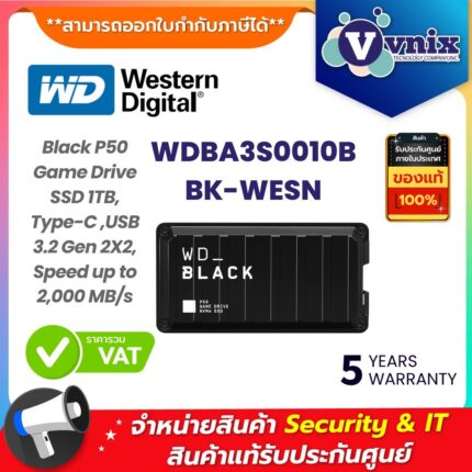 WD External SSD เอสเอสดีพกพา M.2 รุ่น WDBA3S0010BBK-WESN